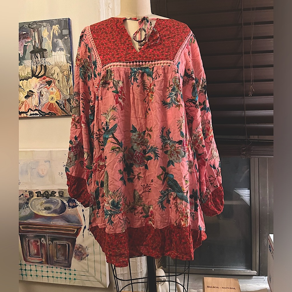 Mini dress kaftan vtg vacation vibes